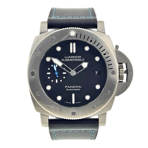 Panerai Luminor Submersible Titanium Black Dial 47mm Automatic Watch PAM01305 - Picture 1 of 10